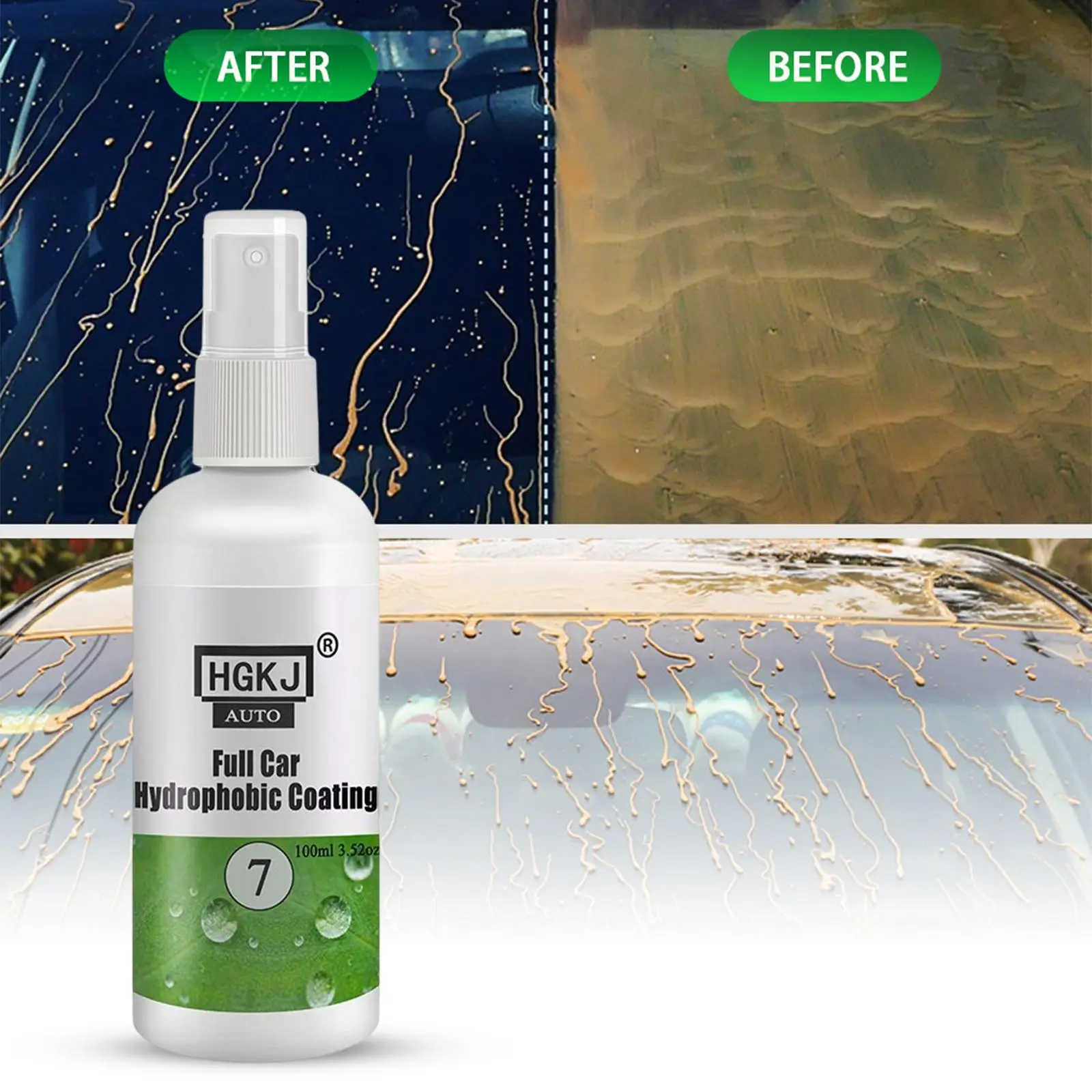 2xFull Cars Hydrophobic Coating Anti Scratch Spray for Paint Windshield 100ML