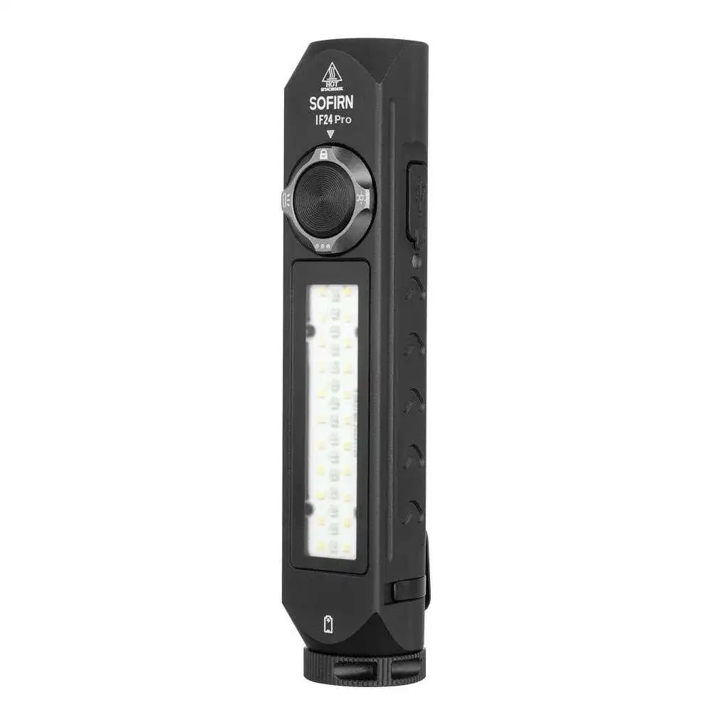 Sofirn IF24 PRO SFT40 Buck Driver RGB Light 1800lm 340m 18650 USB C Rechargeable Flashlights Flood Spot with Magnetic