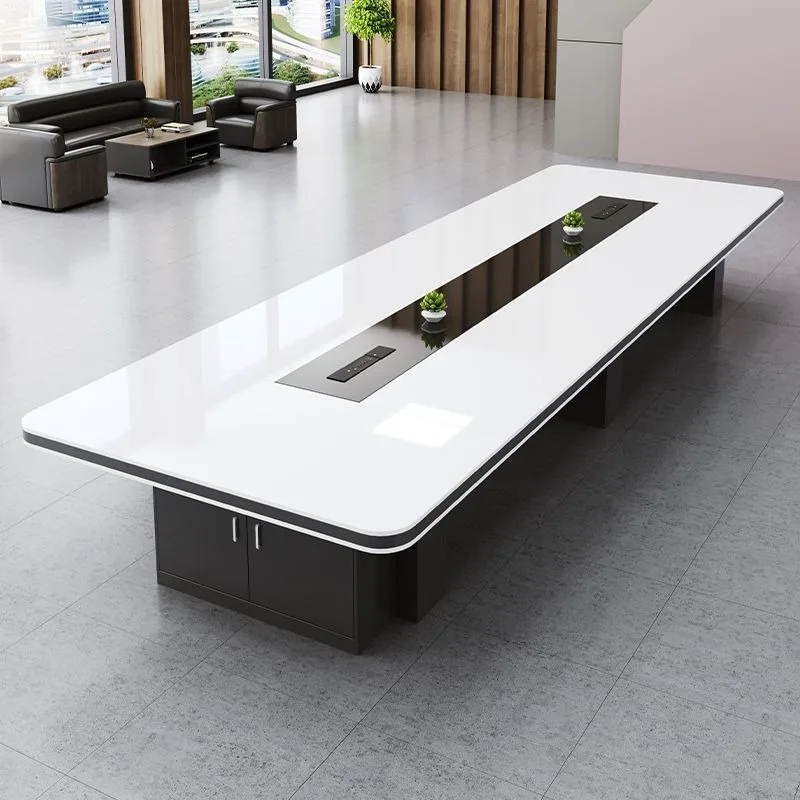 

Conference Long Desk meeting room Training and chair combination Simple modern long Large negotiation ta