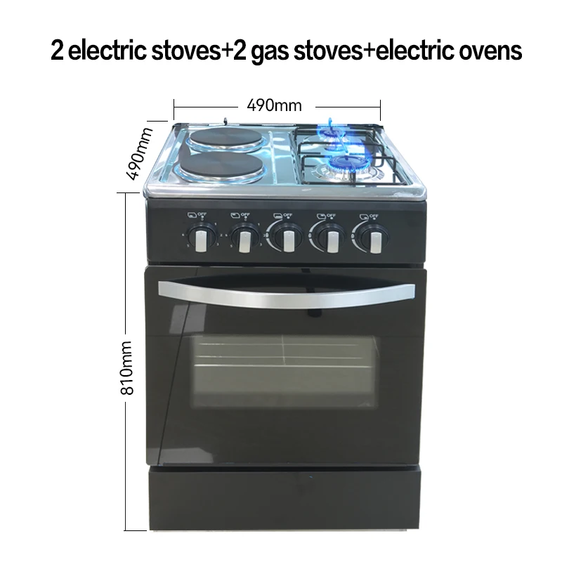 Fogão a Gás de 4 Queimadores com Forno, Tradicional, com Tampo de Vidro e Ignição Eletrônica
