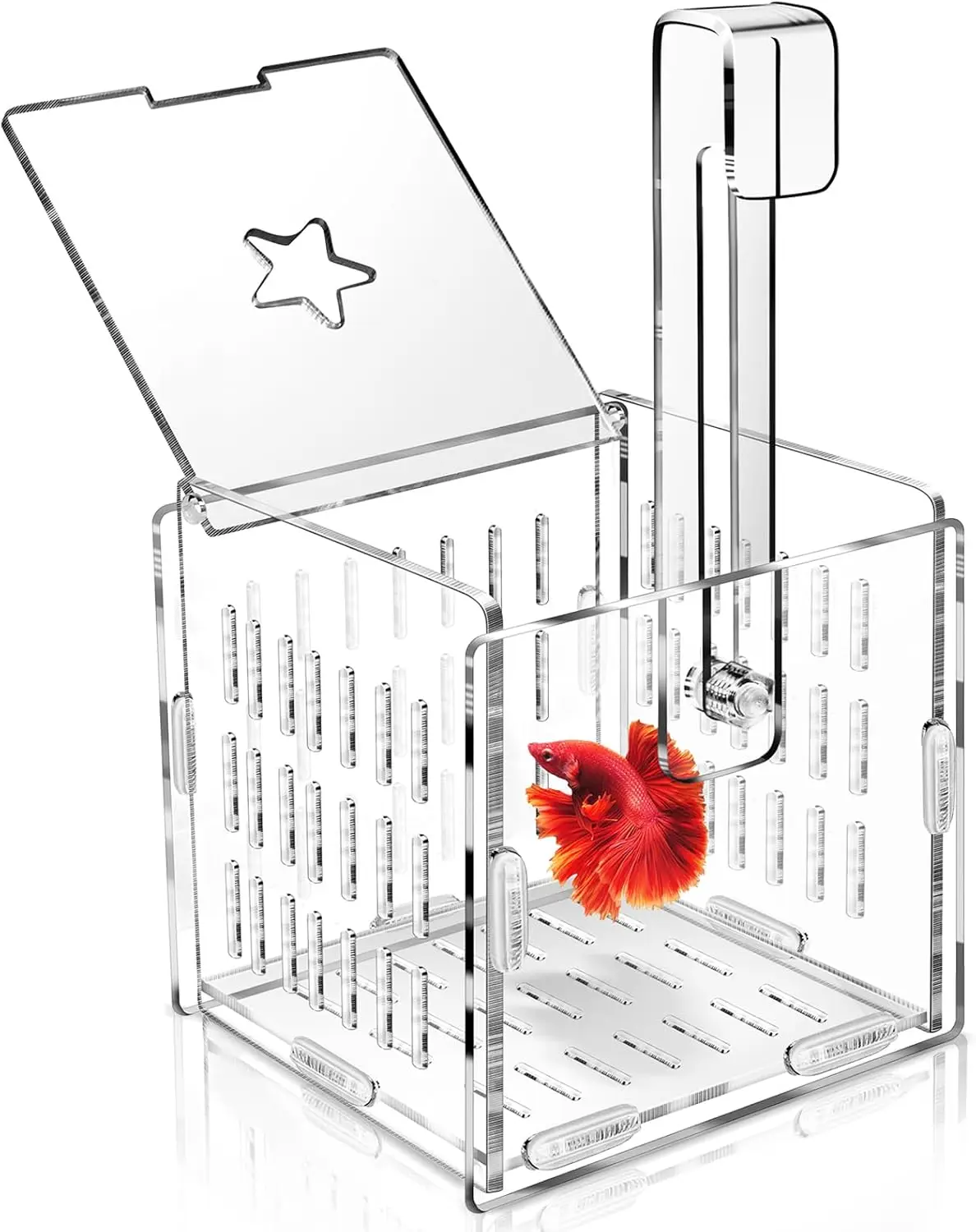 

Breeder Box for Fish Tank Breeder Box for Aquarium, Acrylic Isolation Box, Separator for Small Baby, Bull