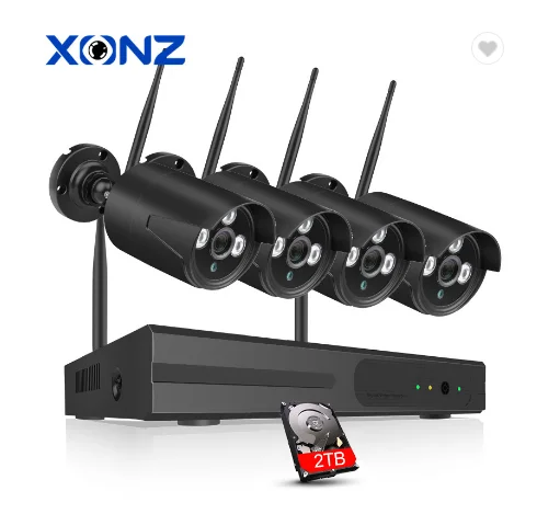 XONZ DIY CCTV 시스템, 무선 IP 카메라 키트, 4CH, 8CH