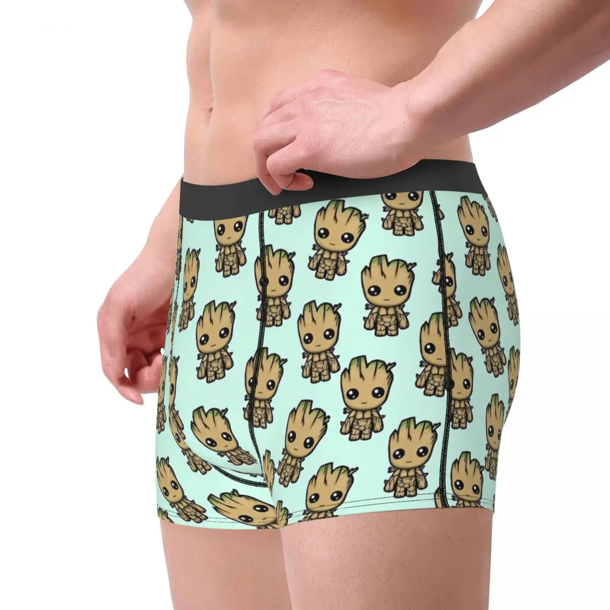 Funny Boxer Guardians Of The Galaxy Groot Shorts Panties Briefs Man Underwear Cartoon Anime Soft Underpants for Male Plus Size