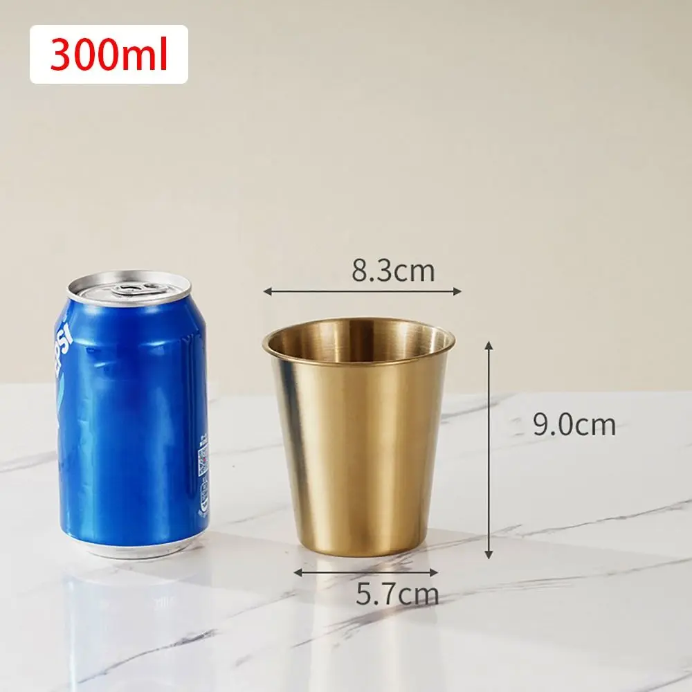 1Pcs Travel Camping Outdoor Stainless Steel Cup Coffee Tea Wine Gold Silver Whisky Beer Cups 304 Stainless Steel 260-500ml