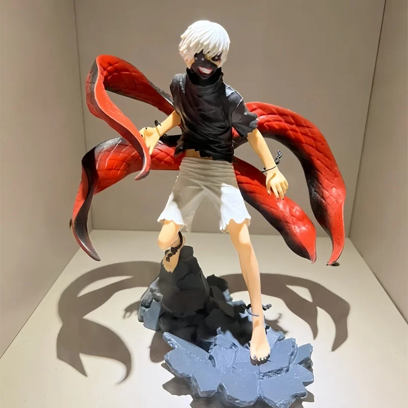 22cm Tokyo Ghoul Kaneki Ken Figure Mask Model Doll Anime Two Heads Statue Ornament Cool Fight Toys Figure Statue Toys Deco