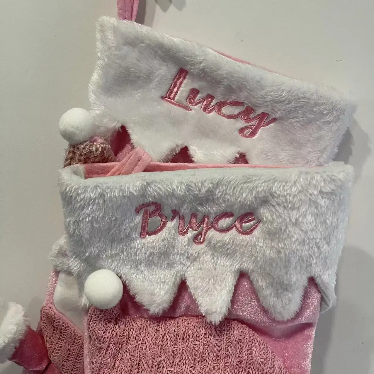 Meias de natal bordadas com seu nome papai noel boneco de neve saco de doces de ano novo personalizado decoração de natal meias saco de presente