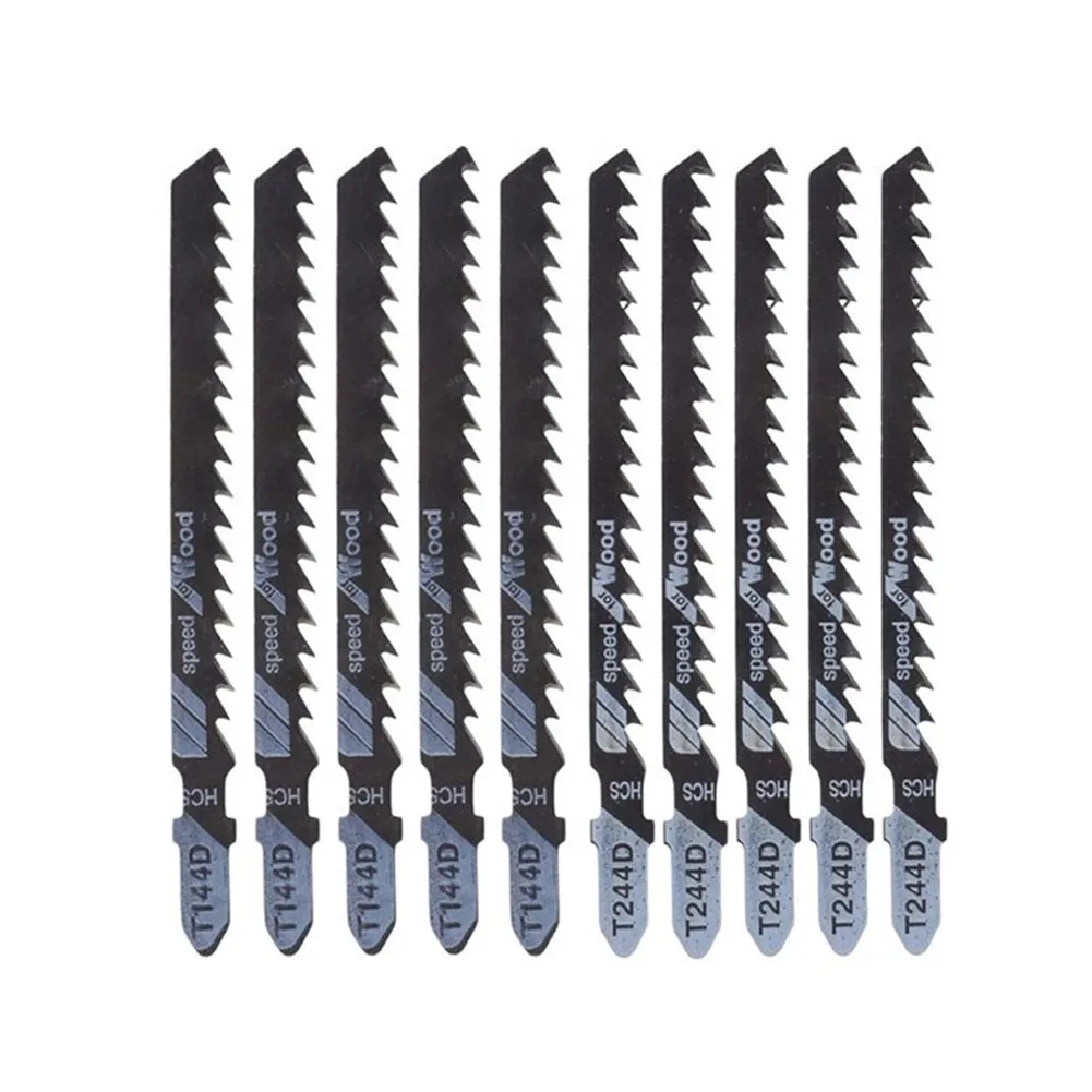 Jig Saw Blades HCS Assorted Saw Blade With T-shank Fast Cut Down Jigsaw Blades Woodworking Blades Hand Tool T144DT244D
