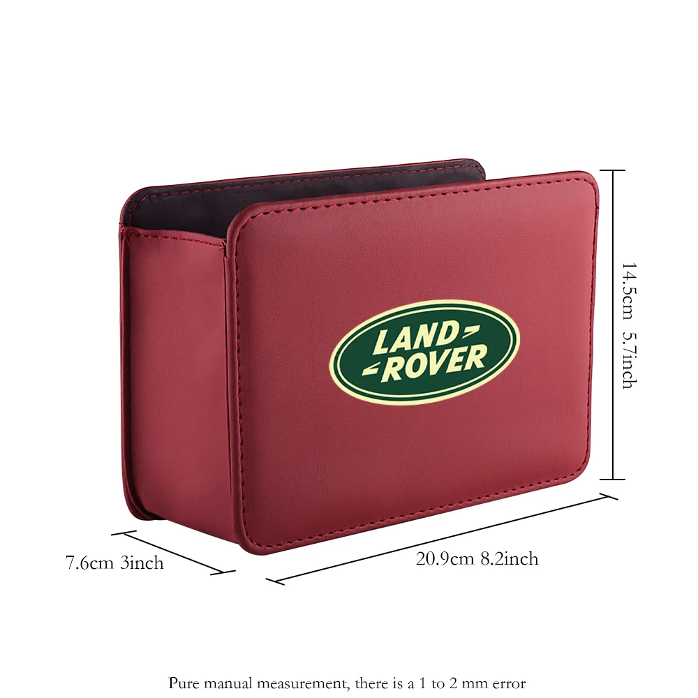 Leather Car Badge Door Storage Box Under Seat Back Trash Bag Interior Accessories For Land Rover Range Evoque Velar Freeland