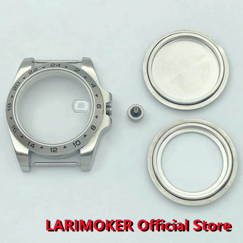 LARIMOKER 40mm Solid border 2 Look Watch Case sapphire glass fit NH35  ETA2824 2836 Miyota8205 8215 PT5000 DG2813 3804