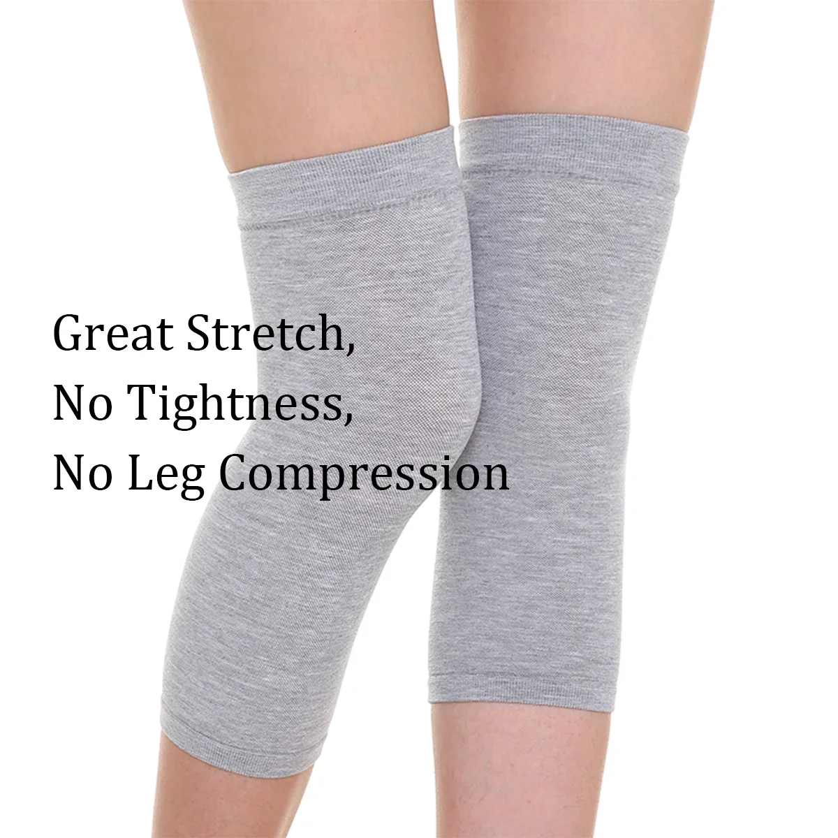 1Pair Women's Thin Cotton Knee Pad Soft Warm Anti-Slip Elastic Sport Gym Knee Brace for Yoga Dance Training Run Joint Protector