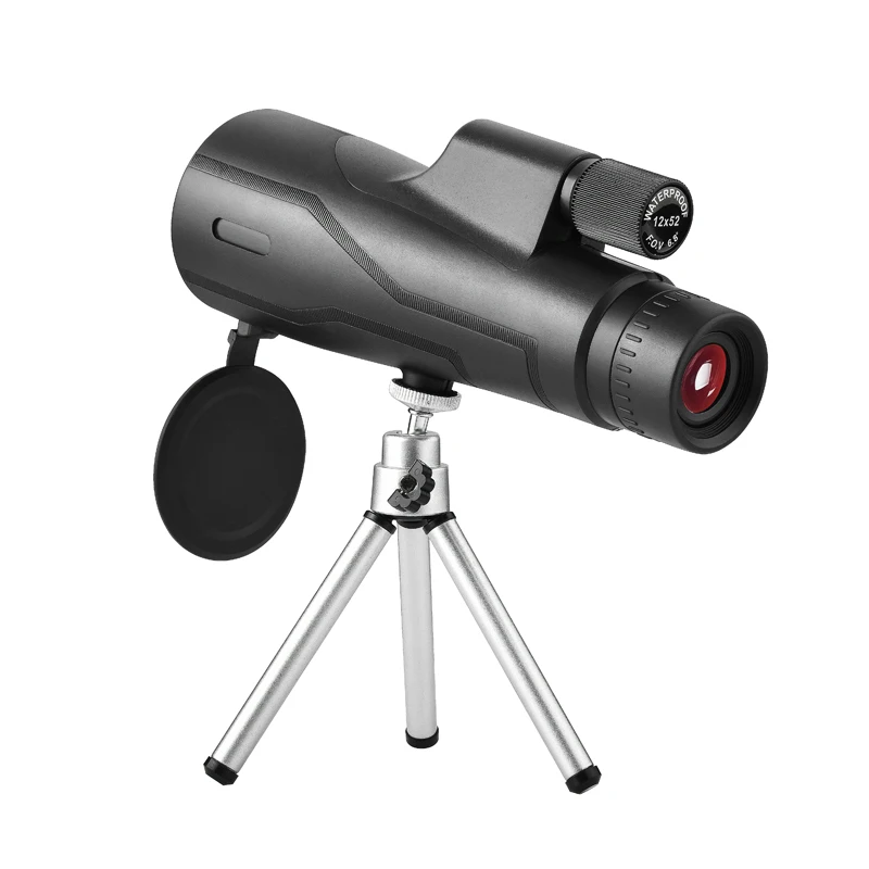 Weitwinkel 12x52 Leistungsstarkes ED-Monokular-Teleskop Premium extra geringe Streuung Nebelsicheres BAK4-Monokel mit großer Reichweite für Jagd und Wandern – Detail 12