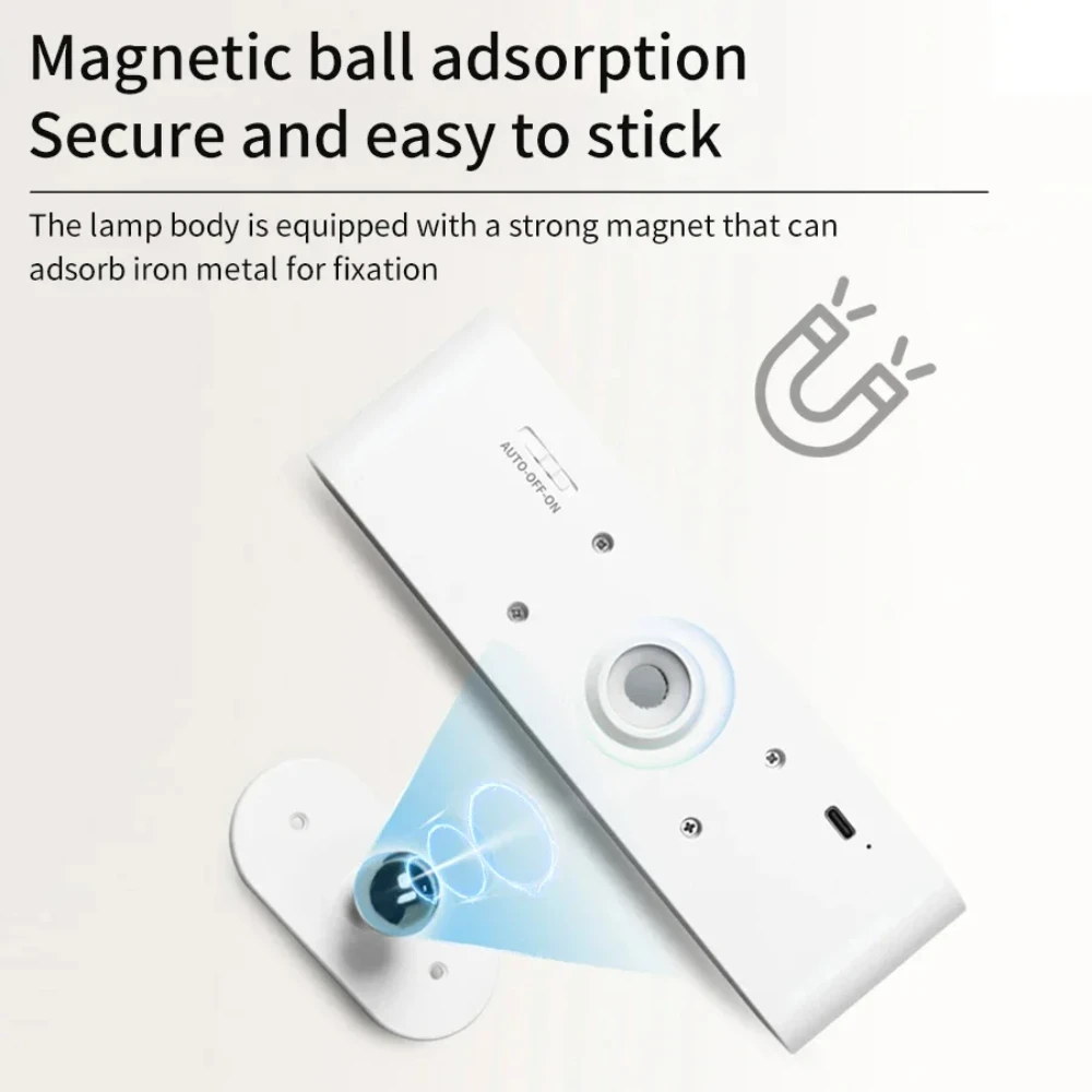 مصباح حائط مربع مغناطيسي - 3 مصابيح قابلة للتعديل مع 3 درجات حرارة ألوان، قابلة للتعتيم، 360 درجة ° قابل للدوران لغرفة النوم في خزانة الملابس #5