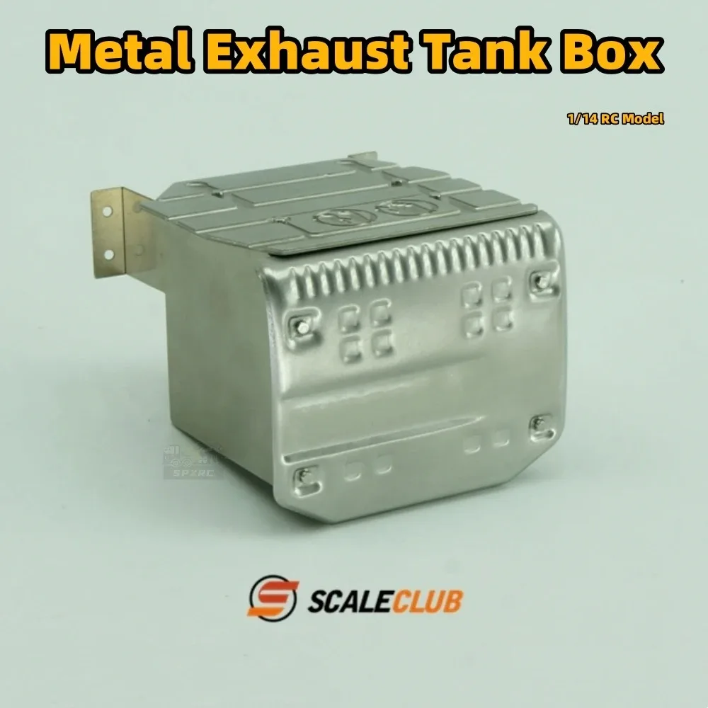 Serbatoio di scarico e scatola di scarico in metallo simulato per parti di giocattoli per autocarri con cassone ribaltabile telecomandato Tamiya RC Volvo Regal 1/14