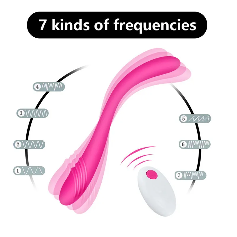 Haste vibratória de cabeça dupla para mulheres, controle remoto sem fio, tração da língua, vibração, pingente, produtos divertidos