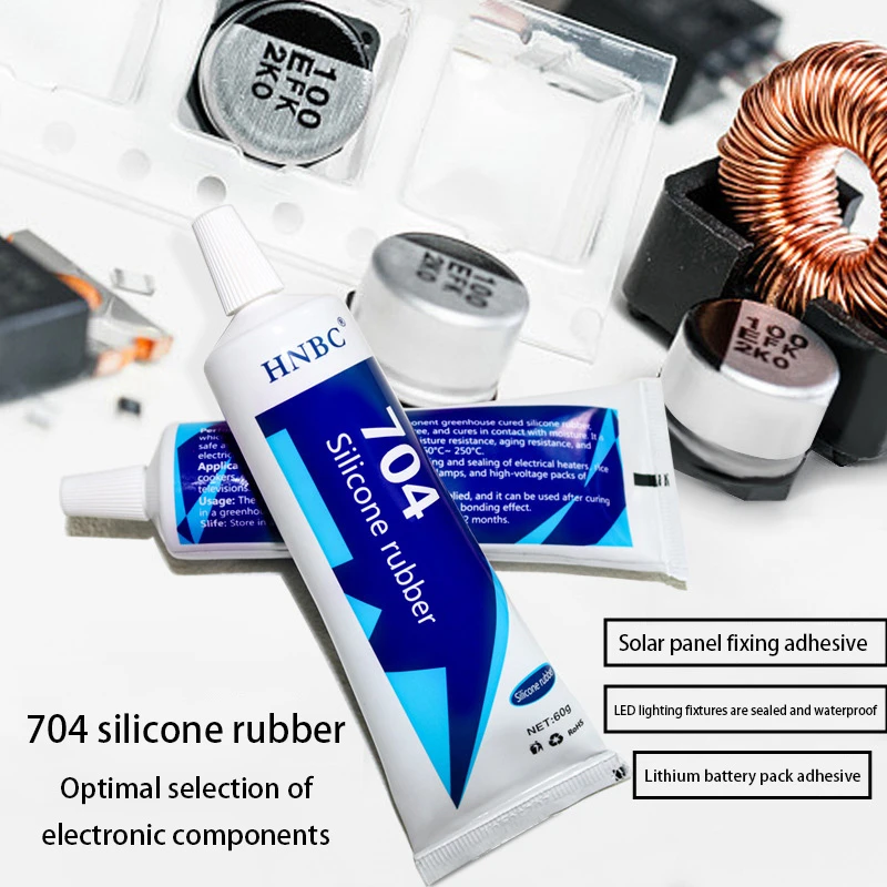 704 Silicone Rubber High Temperature Resistant Electronic Waterproof Insulation Strong Heat-resistant Silicone Sealing Adhesive