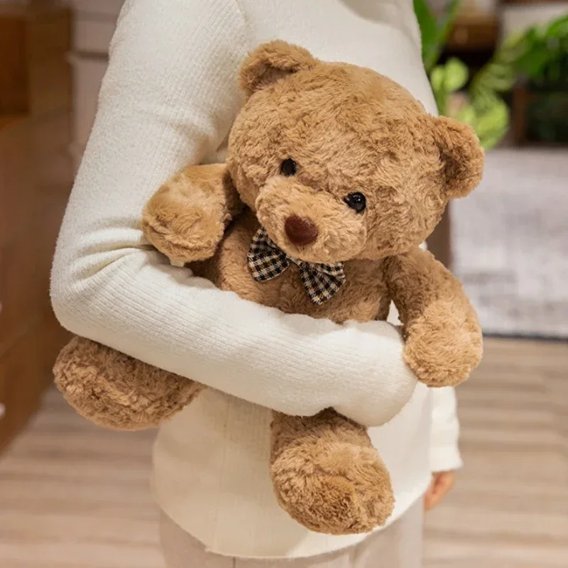 محبوب كعكة الدب ألعاب من نسيج مخملي محشوة الحلوى Bowknot الدب وسادة Kawaii عيد ميلاد شمعة كعكة الطرف الديكور الإبداعية هدية