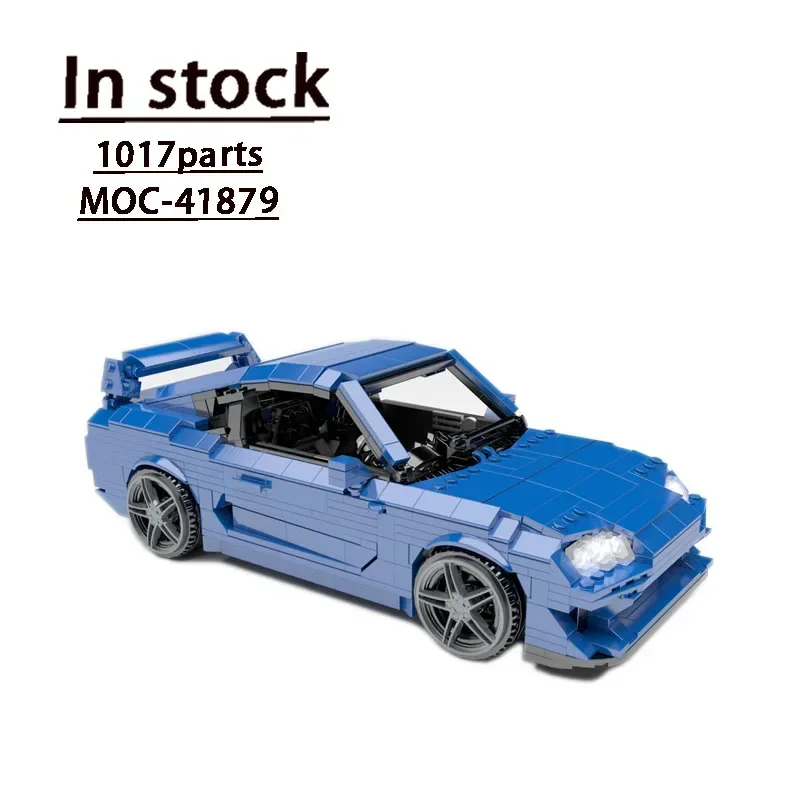 MOC-41879 Blue Classic A80 Supercar Assembly Splicing Building Block Model1017Building Block Parts Adult Kids Birthday Toy Gift