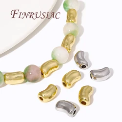 18K Gold Plated Beads For Jewelry,Bracelets Bead Separators,Metal Spacer Beads For Necklaces Making DIY Accessories Findings