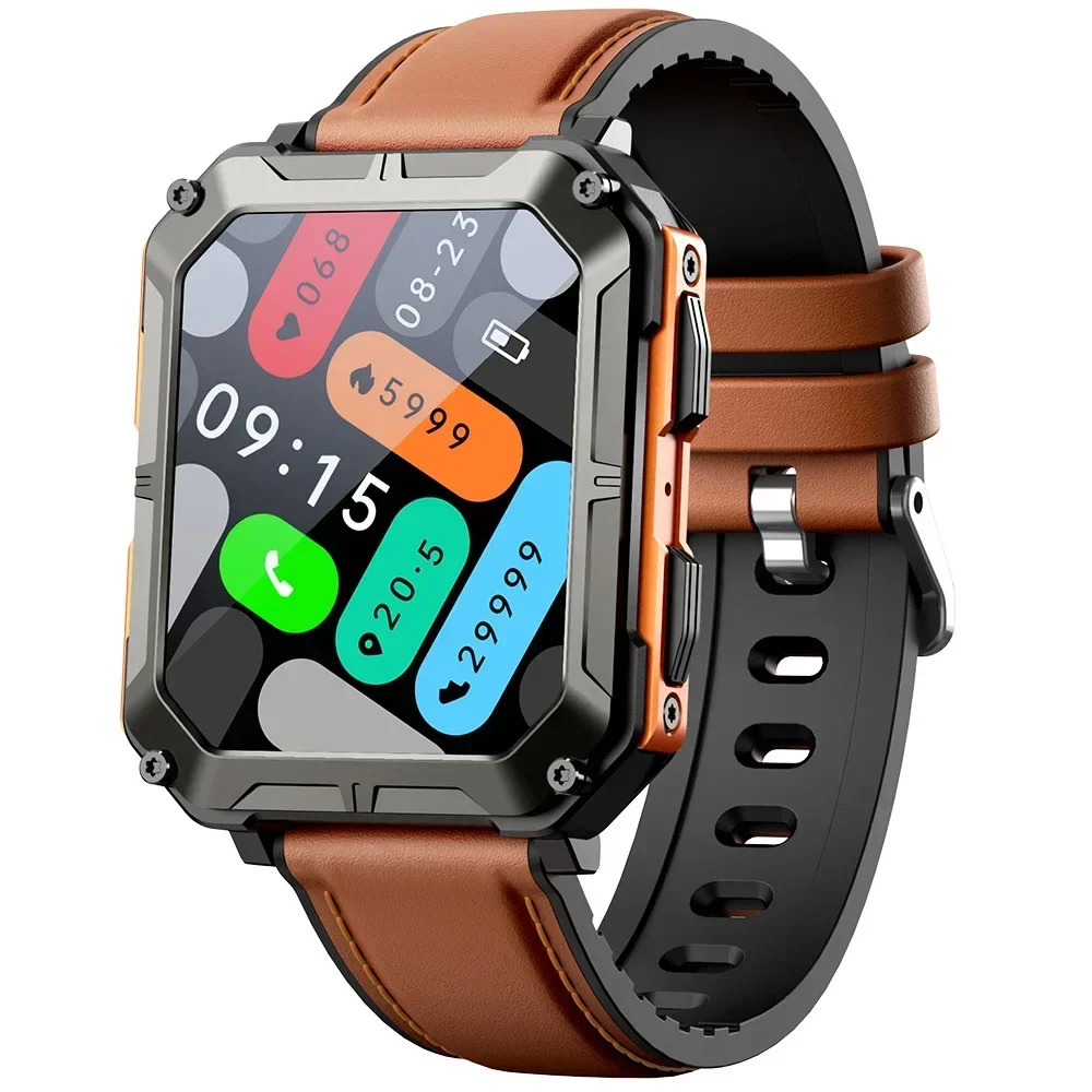 C20 PRO Smart Watch Outdoor Sports Three-proof Bluetooth Watches Blood Oxygen Heart Rate Sleep Monitoring IP68 Anti