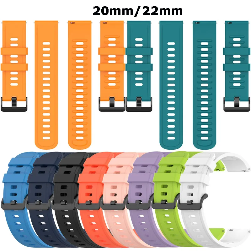20 مللي متر 22 مللي متر سيليكون حزام الساعات لساعة هواوي GT GT 2 46 مللي متر الذكية معصمه ل القطبية حصى X/Vantage M سوار WirstStrap
