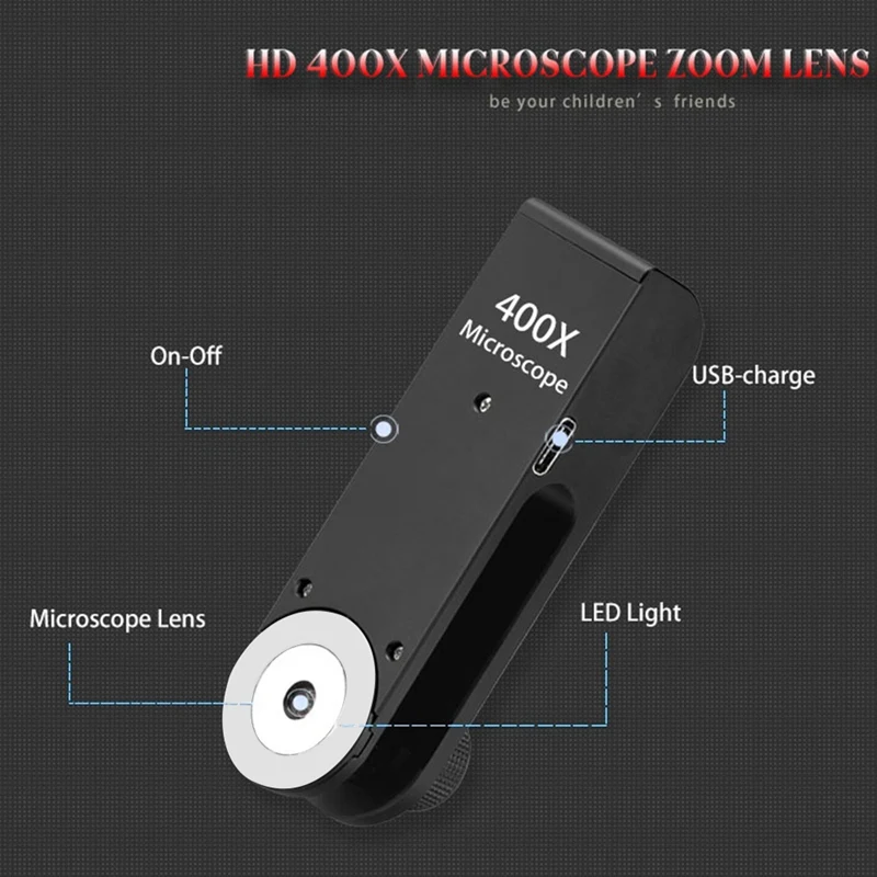 1 Piece Digital Microscope For Electronics Dermatoscope 400X Microscope Handheld Mobile Universal 400X Microscope