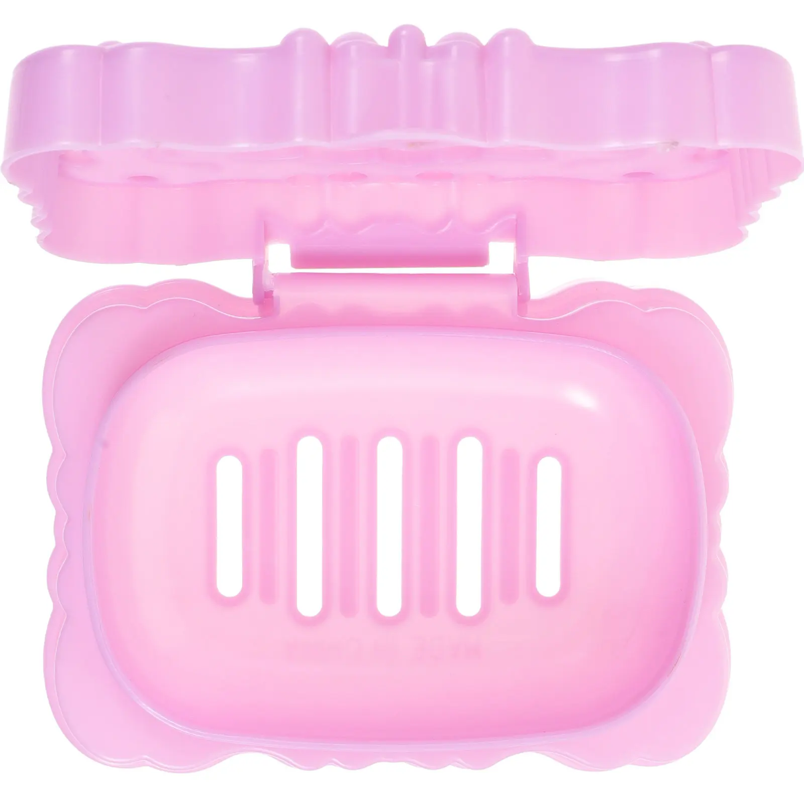 

1Pcs Double Layer Draining Soap Box with Cover Stylish Flower Pattern Waterproof Portable Soap Dish for Travel Outdoor