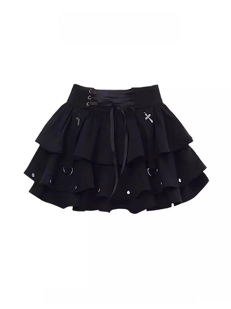 

Bla High Waist Baked Potato Skirt Women's Spring Autumn New Design Sense Tie Belt ort Skirt Korean Sle Commute