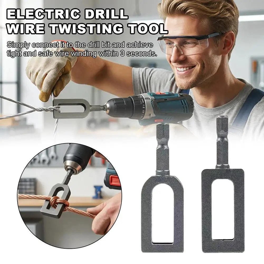Duty Drill Wire Twister Tool For 9 & 11 Fence Wire Tying Drill Chuck Chain Link Fence Twister For Electric Drill Twisting Sleeve