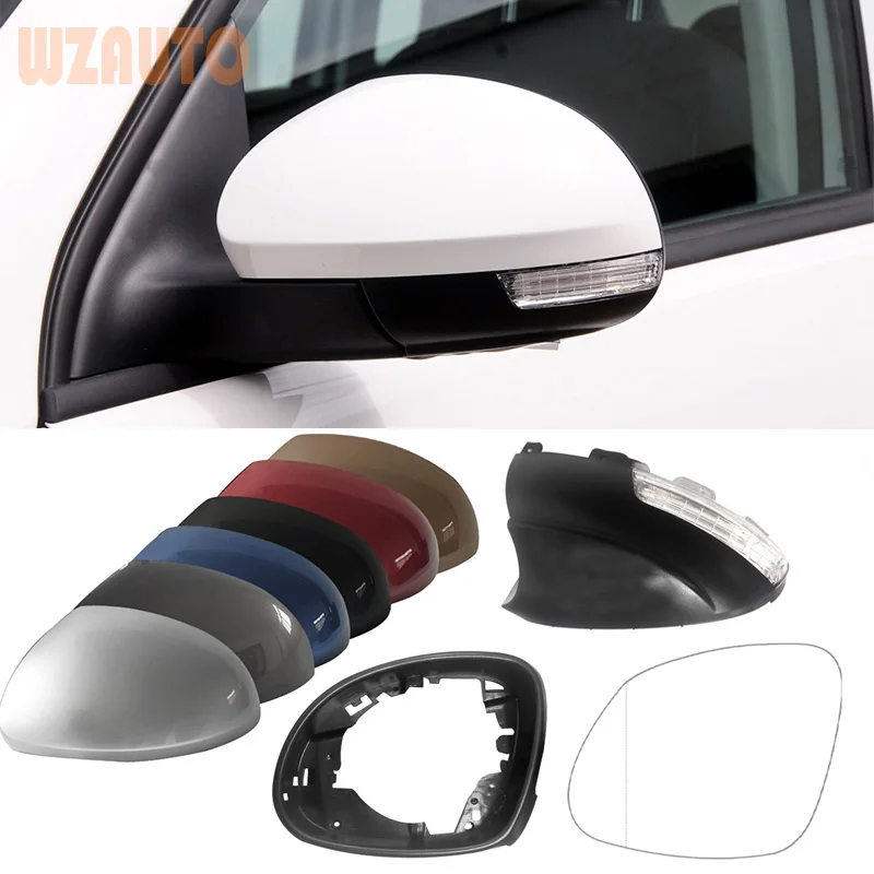 

Auto Rearview Mirror Cover Shell Side Mirror Glass Light Frame Turn Signal For VW Tiguan 2010 11 12 13 14 15 16 17 18