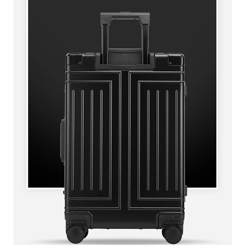 Imagem -02 - Grande Capacidade de Rolamento Bagagem Mala 100 Alumínio Metálico Cabine Impermeável Trolley Case Nova Moda 20 22 24