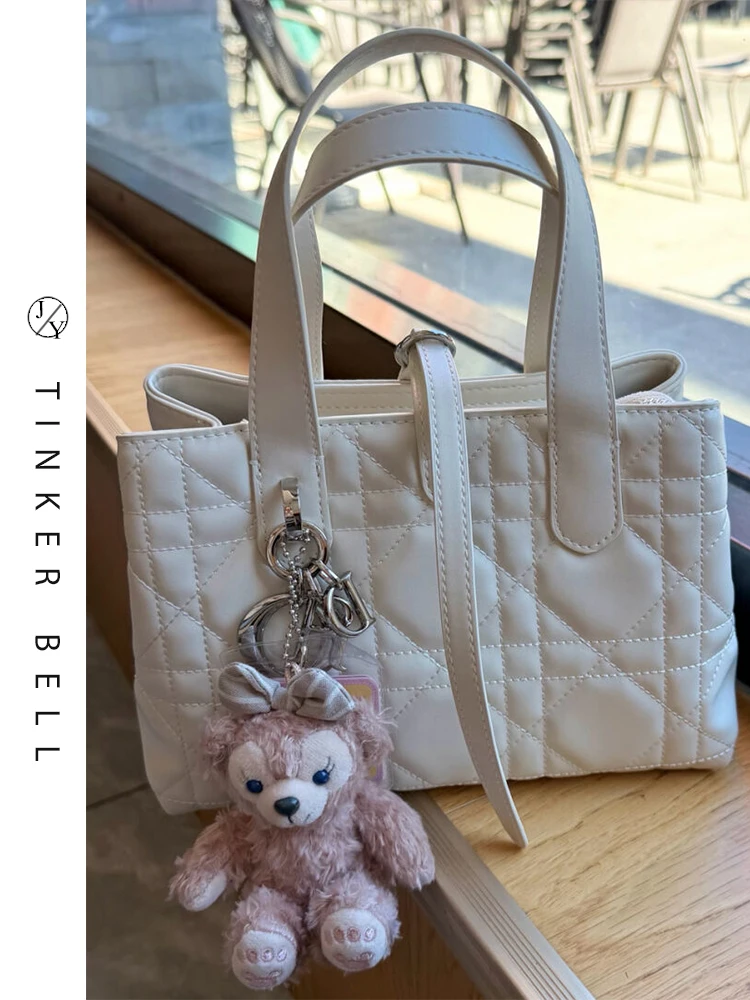 

Моющаяся сумка с ромбовидным узором, женская сумка через плечо, роскошная сенсорная повседневная простая ручная сумка для поездок на работу