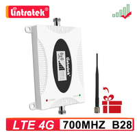 Lintratek 700 MHz Band 28 Cellular Amplifier Cellphone LTE 4G Mobile Phone Repeater 4G AGC Signal Booster Kit with Whip Antenna