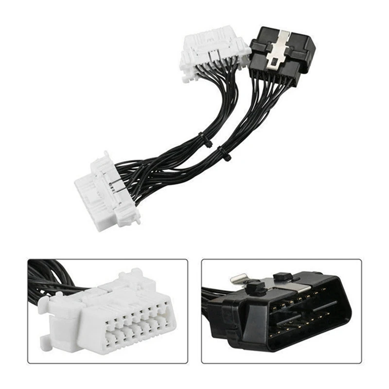 16 Pin OBD2 Obdii OBD2 Splitter Extension Cable One Male To Two Female Y Cable OBD2 Splitter Extension Cable