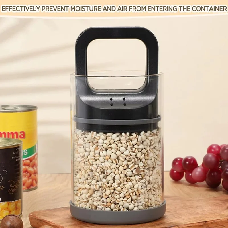 

Вакуумный прозрачный резервуар для хранения кофейных зерен, высококачественный резервуар для хранения, подходит для кухни и дома, уплотнение выхлопных газов и свежести