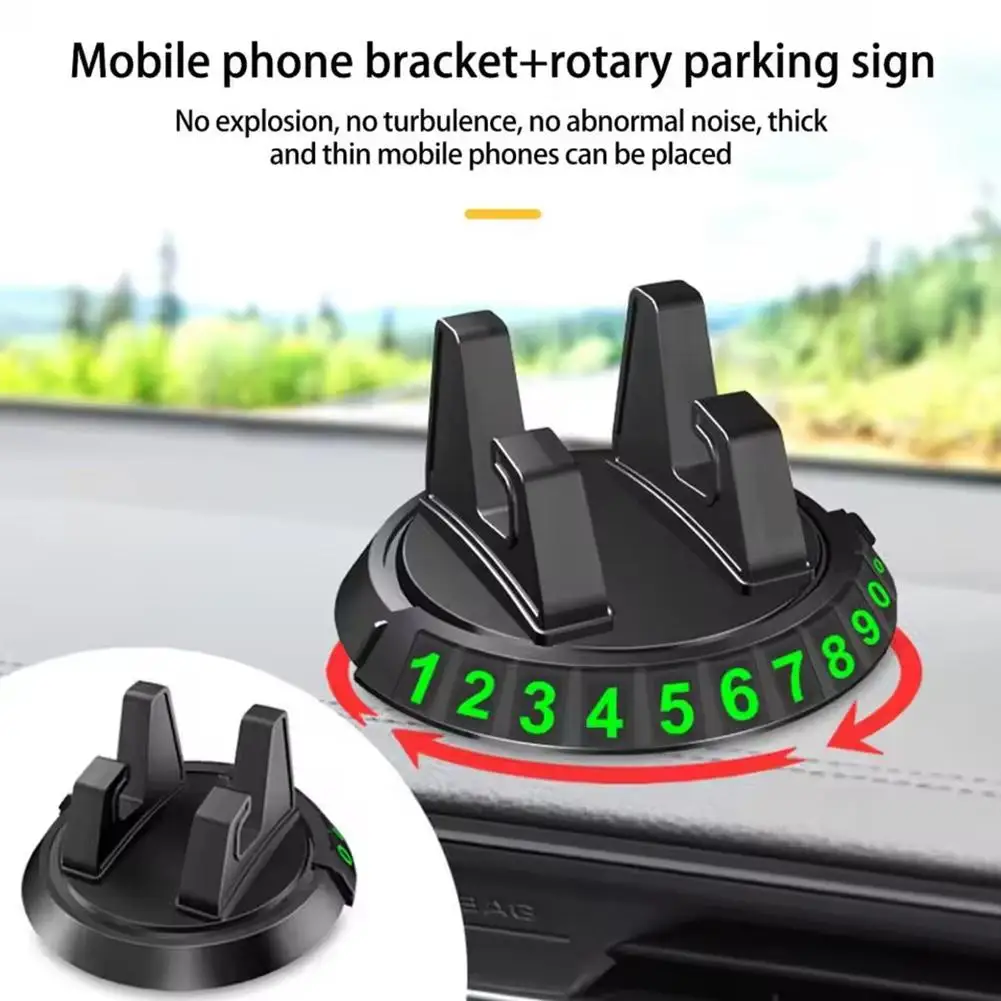 

Car Phone Holder Rotatable Adhesive Non-slip Slot Support Parking Temporary Universal Bracket GPS Card Navigation Car C2R9