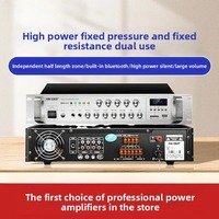 Multifunctional Constant Voltage Power Amplifier Bluetooth High-power Five-zone Campus Radio Audio Music Player