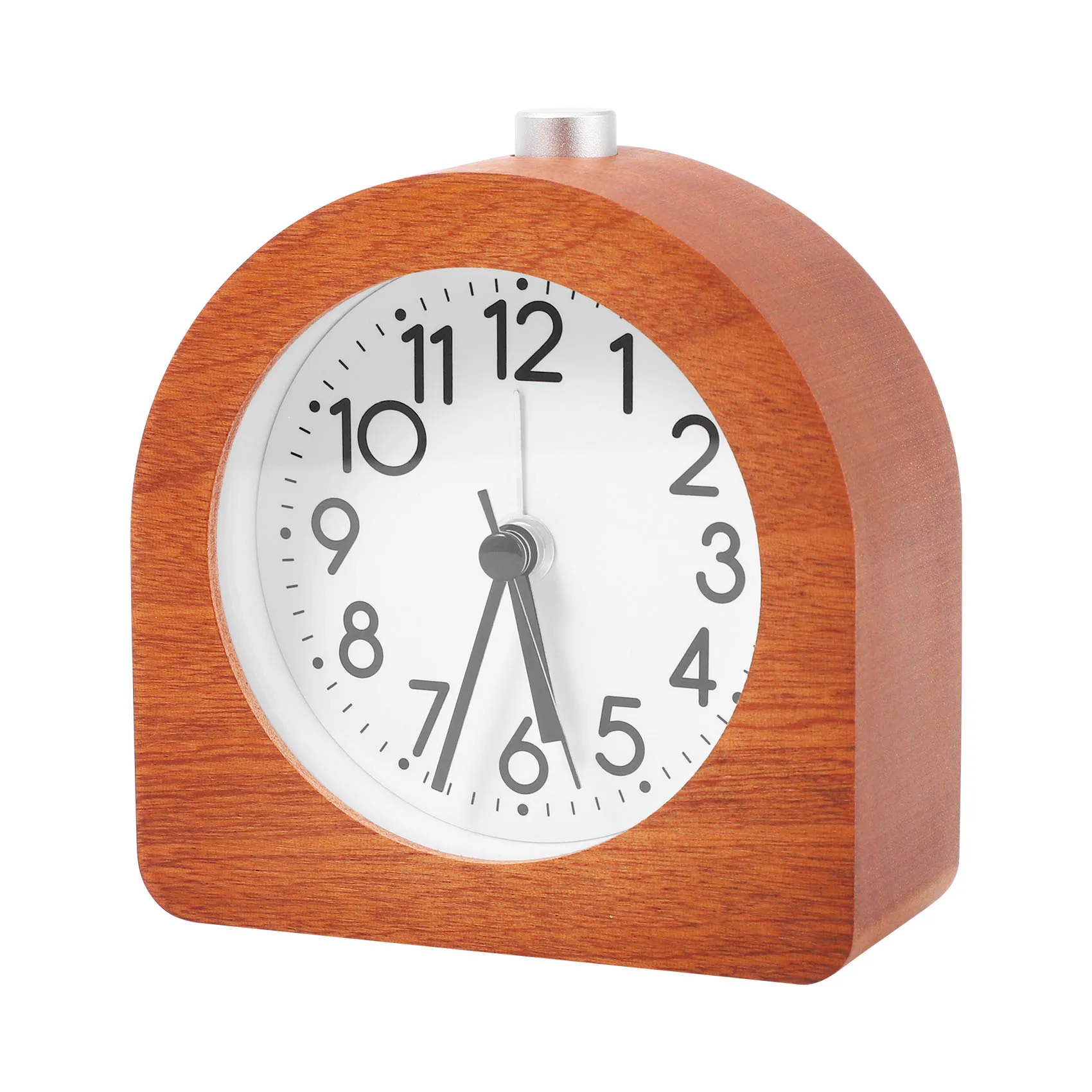 Alarm Clock Without Ticking Retro Wooden Alarm Clock with Dial Alarm Light Quiet Table Clock with Snooze Function A HOT