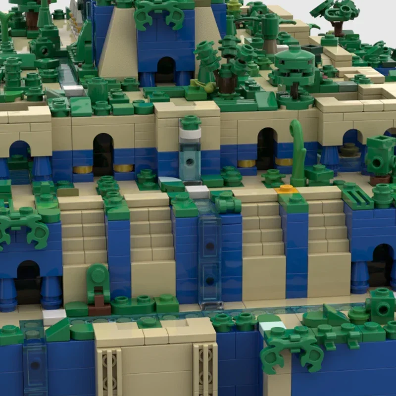 Moc ビルディングレンガ有名なモデルバビロンの吊り庭園テクノロジーモジュラーブロックギフトおもちゃ子供 DIY セットアセンブリ