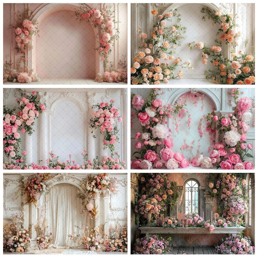 

Floral Flower Romantic Wedding Arch Birthday Wedding Backdrop Girl Women Adult Art Portrait Photography Poster Wall Photo Studio
