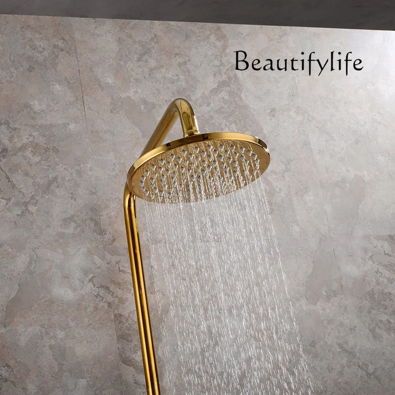 

BJ European Pure British Retro Double-hole Wall-mounted Thermostat Shower Shower Plus Shower Faucet With Bathtub Faucet