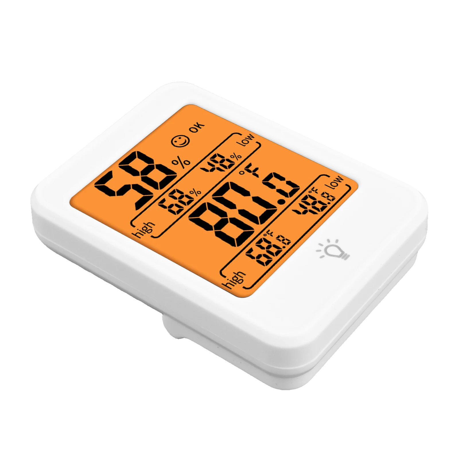Stylish Indoor Digital Thermometer Hygrometer with User Friendly Features Including Magnetic Mounting Capability
