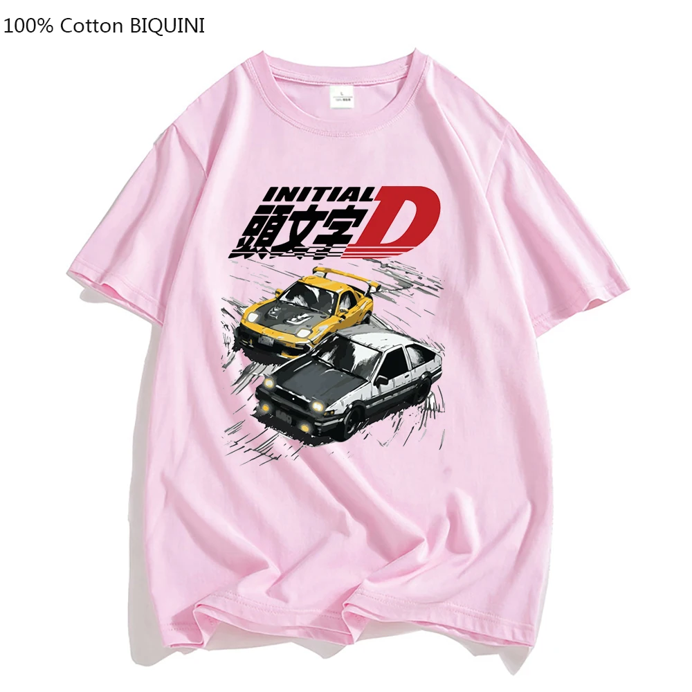 AE86 Japan Anime Initial D T-shirt Men Summer Cool Short Sleeves Tshirt Casual Homme T Shirt Racing Drift Car Graphic Cotton Tee