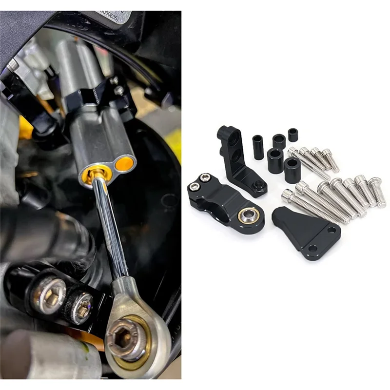 A96E-ملحقات الدراجات النارية مثبت التوجيه المثبط قوس جبل لأبريليا RS660 RS 660 Rs660 Rs 660 2021 2022 2023 #5