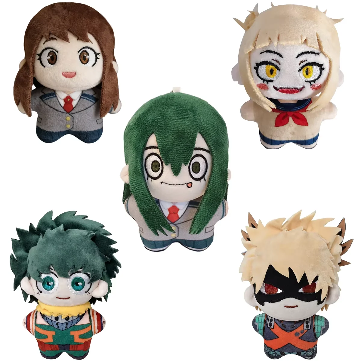 MHA Anime Plush Doll Katsuki Bakugou Plush Uraraka Ochako Plush Toga Himiko Figure Cute Asui Tsuyu Midoriya Izuku Plush Gift