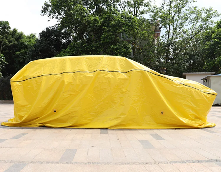 Hot-selling Custom Universal Waterproof Flood Protection Inflatable Car Cover for Outdoor Garage Use