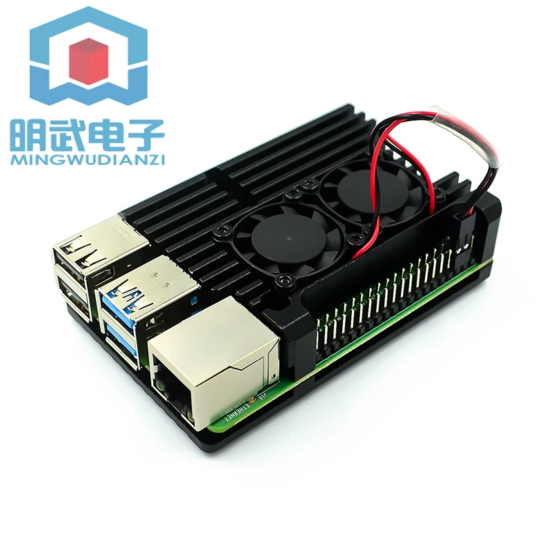 Metal 4th Generation Shell Pi 4th Generation b+ Aluminum Alloy Box 4B Assembled Heat Dissipation Shell