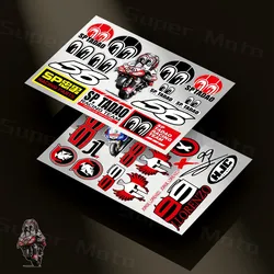 Racing Rider Number 26 41 56 99 Reflective Motorcycle Racing Fuel Tank Sticker Decoration Decals For Yamaha Ducati Honda