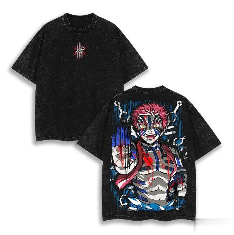 เสื้อยืดอนิเมะดาบพิฆาตอสูร ชิโนบุ โคโจ รุ่นใหม่ประจำฤดูร้อนปี 2025 ลายพิมพ์สไตล์เรโทร ผ้าฝ้ายแท้ ซักแล้ว ใส่ได้ทั้งผู้ชายและผู้หญิง