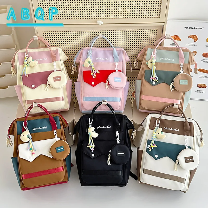 New Diaper Bag Backpack Luxury Brand Cartoon Fashion Baby Diaper Bag Backpack Large Capacity Multifunctional Portable Baby Bag