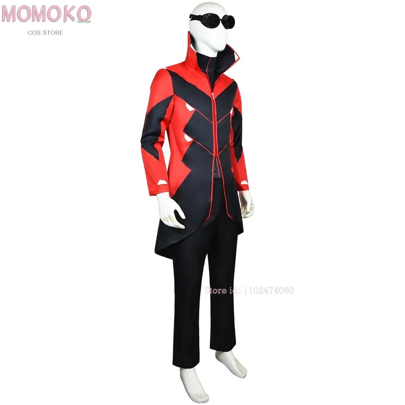 

CySonic3 Anime Hedgehog 2 Dr Eggman Cosplay Jacket Glasses Trench Costume Men Ivo Robotnik Trench Uniform Party Mens Expo Disfra